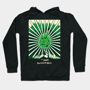 Retroposter (green on Black) Hoodie